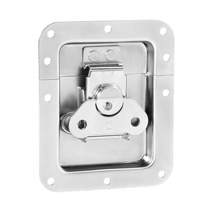 Adam Hall Hardware 17296 S - Zamek motylkowy, średni, sprężynowy, niezagięty, głębokość: 14 mm